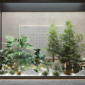 现代室内造景3D模型下载